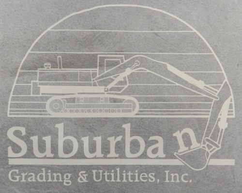 Suburban Grading &amp; Utilities Heavy Equipment Screen Print Transfer Wall Craft