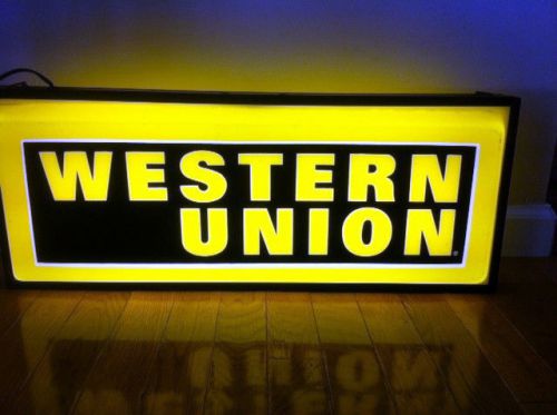 Two-sided Electric Light-Up WESTERN UNION  Sign