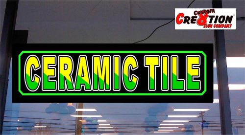 Led light up sign - ceramic tile - neon/banner alternatiive 46&#034;x12&#034; window sign for sale