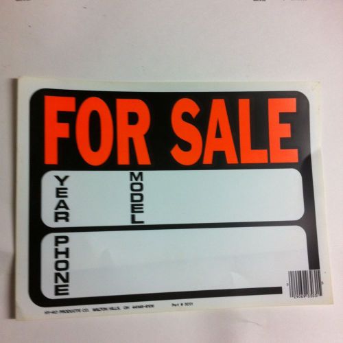 Auto For Sale Plastic Sign 9&#034;x12&#034; by Hy-Ko Products - 1 Pack - Auto Sale