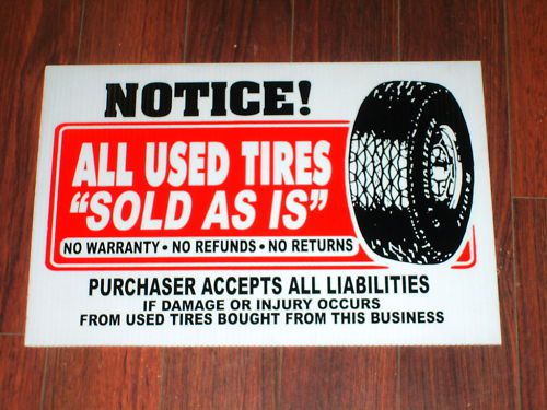 Auto Repair Shop Sign: Used Tires Sold As Is