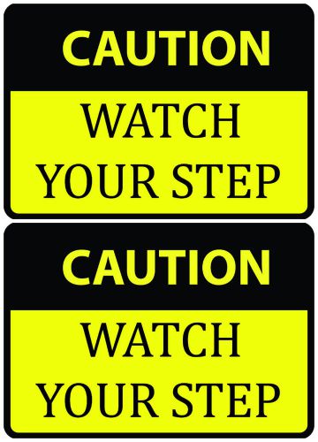 Don&#039;t Fall Watch Your Step Caution Yellow Sign 2 Pack Warning Signs Work Office