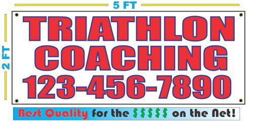 TRIATHLON COACHING w CUSTOM PHONE Banner Sign NEW Best Quality for the $$$