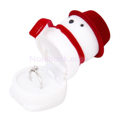 Velvet ski snowman ring earring jewelry display packing gift box xmas wedding for sale