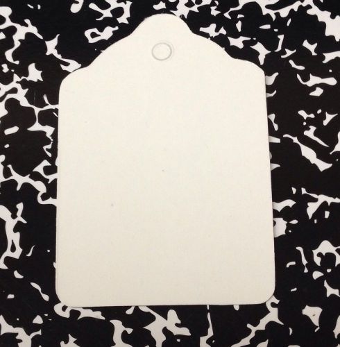 1000 WHITE Unstrung Large Merchandise Clothes Price Tags BLANK Great Quality