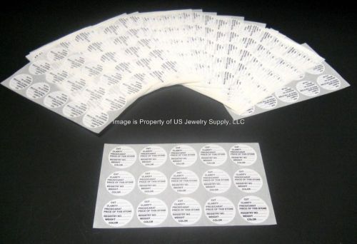 500 White Multi-Purpose Adhesive Jewelry Labels