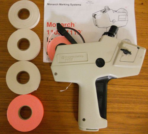 MONARCH 1105 PRICE GUN LABELER , EXTRA LABELS, INSTRUCTIONS, WORKS! MARKING TAG