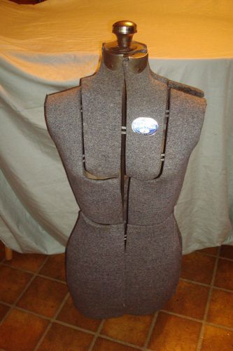 Vintage ACME Dress Form Mannequin Adjustable with cover grey clean Size A