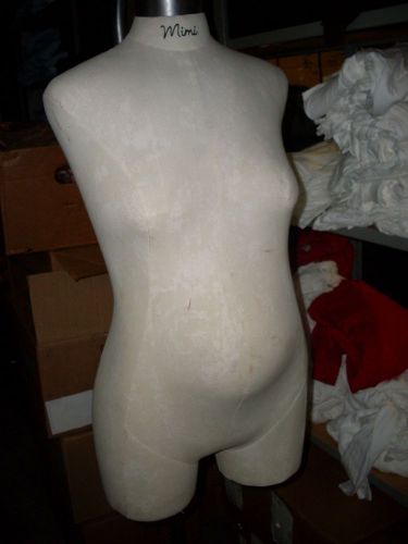 Vintage Female Foam Pregnant Dress Form and Stand