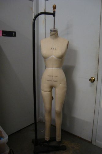 Used Professional Female Full Size 7 Working Dress Form Mannequin W/Legs