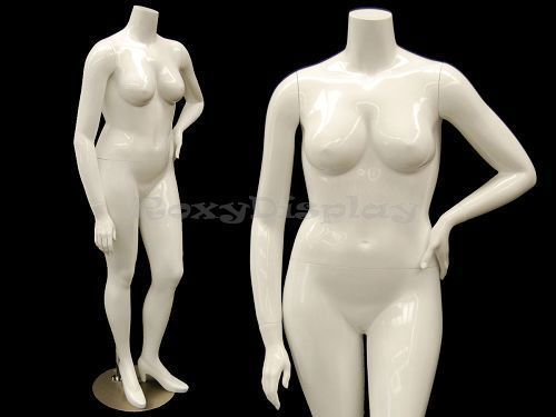 Female Mature Plus Size Headless mannequin with high heel feet #MD-NANCYBW3S