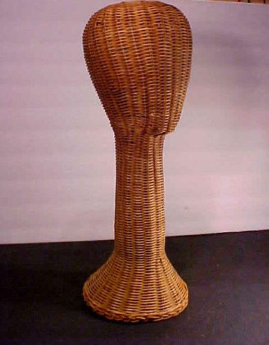 Vtg. 1960&#039;s hat &amp; accessory mannequin, window &amp; store display,  woven wicker for sale