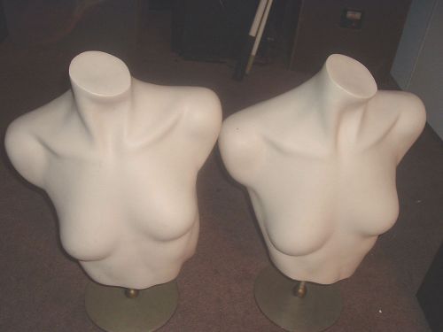 (2) 6-8 Female  34&#034; Bust  Tabletop Dress Form Mannequins Torso Jewelry Display