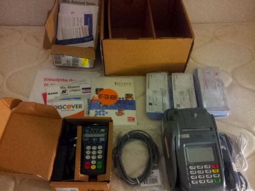 First data fd-200 credit card, check reader terminal with fd-10c pinpad usb for sale