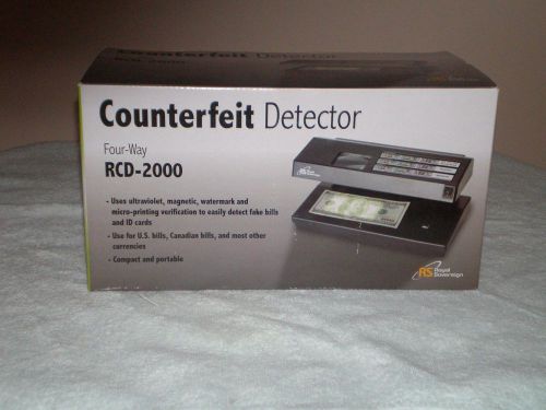NIB Counterfeit Bill Detector RS Royal Sovereign RCD-2000 4-Way