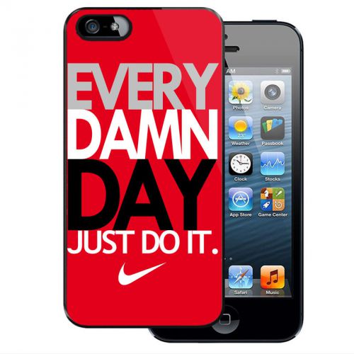 New Every Damn Day Just Do It Red Logo iPhone Case 4 4S 5 5S 5C 6 6 Plus