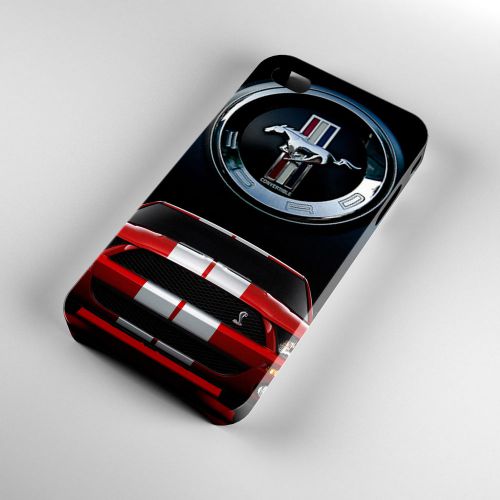 Red Color Design Ford Car Logo iPhone 4/4S/5/5S/5C/6/6Plus Case 3D Cover