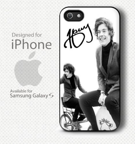 New Harry Style One Direction White Riding Case For iPhone and Samsung