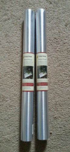 NEW 2 Rolls FAUX METAL Easy Liner Natural Accents Adhesive Shelf Liner Lot