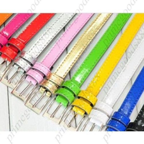 Cute Candy PU Buckle Women&#039;s Belt Girls Girl Lady Belts Strap in Silver