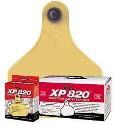 Xp 820 insecticide fly tags 20ct/pkg cattle cows ytex for sale