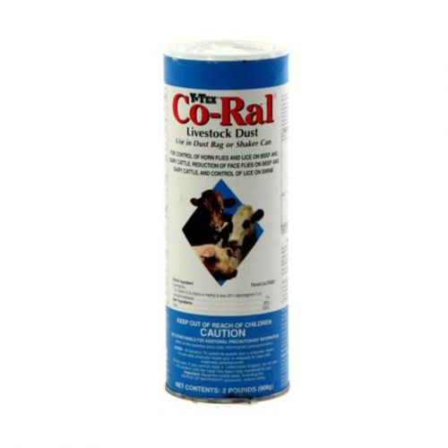 Pest Control Y-Tex® Co-Ral® Livestock Dust Shaker Can 2 lb Cows Pigs Cattle Face