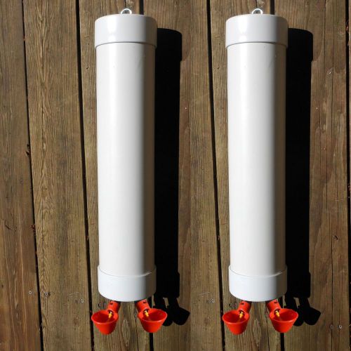 Tube Water Set X2 easy chicken drinker cups poultry Beaktime gallon tubes system