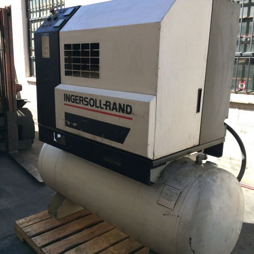 2000 ingersoll-rand 25hp mdl ssr-ep25 rotary screw air compressor 120 gal tank for sale