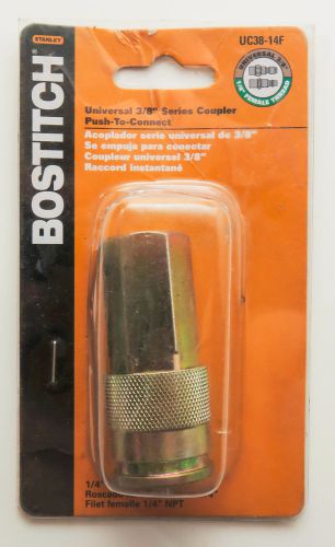Bostitch Universal 3/8&#034; Coupler Push-To-Connect 1/4&#034; Female Thread UC38-14F