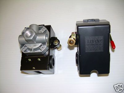 New 95-125 psi air compressor pressure switch / control valve 4 port w/ unloader for sale