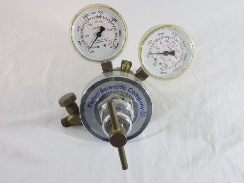 Fisher Scientific High Pressure Regulator 0-200 psi 0-4000 psi Gauge FS-100A FLO