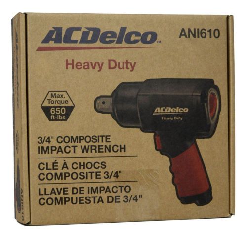 ACDelco ANI610 Heavy Duty 3/4&#034; Square Drive Composite Air Impact Wrench Gun New