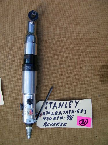 STANLEY- RT ANGLE PNEUMATIC NUTRUNNER WRENCH -3/8&#034;.USED- 480 RPM, A30LRA1ATA-5P1