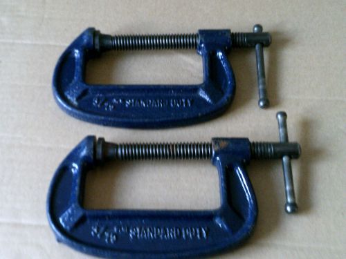&#034;PAIR OF G-CLAMPS, STANDARD DUTY 3&#034;/75mm