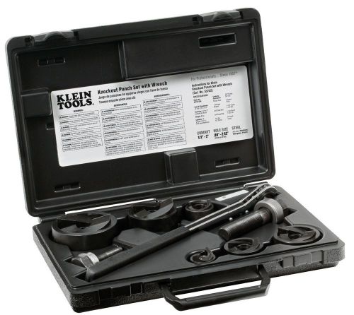 NEW KLEIN TOOLS 53732-SEN KNOCKOUT PUNCH SET WITH WRENCH