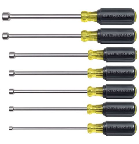 Klein tools inc 647m magnetic tip nut driver set 7 piece electrician electrical for sale