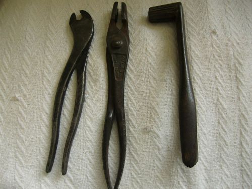 antique set of battery plyers and post cleaners