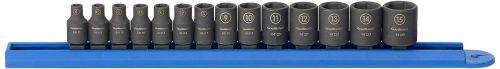 Kd tools 84907 14 piece 1/4&#034; drive 6 point metric impact socket set for sale