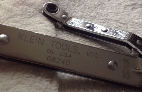 KLEIN TOOLS 68240, 5/8 &amp; 11/16, 68234,1/4 &amp; 5/16 RATCHETING OFFSET WRENCH &amp; CASE