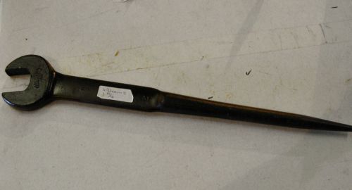 Williams tools 211 open end 1-13/16 straight spud wrench used as is for sale
