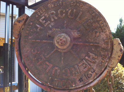 Classic vintage 1 ton chisolm moore hercules manual chain hoist for sale