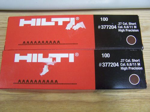 2 boxs of 100 Hilti .27 caliber High Precision Cartridges Brown # 377204