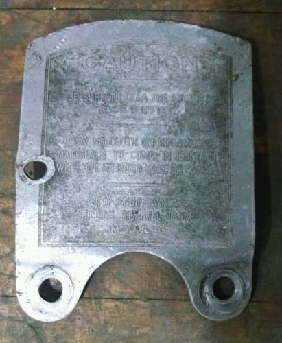 Antique Vintage Stationary Maytag Single Cylinder Model G Engine Caution Plate