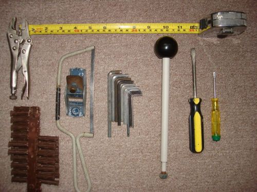 Tool kit allen keys, screwdrivers, measuring tape 5m (16ft),wood plane for sale