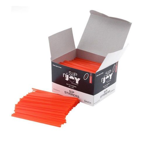 NEW Cocktail Drink Straws - 1000 Count - Red 5&#034;