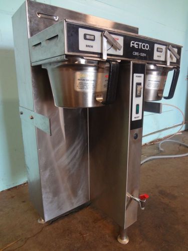H.d. &#034;fetco&#034; commercial stainless steel dual coffee brewer w/hot water spigot for sale