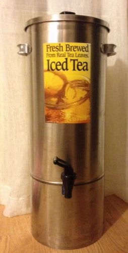 Tea Beverage 5 GALLON DISPENSER STAINLESS STEEL W/HANDLES Restaurant Equipment
