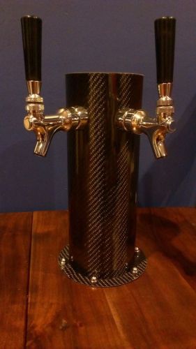 Draft tower - carbon fiber - two faucet for sale