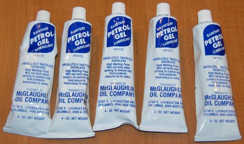 Five 4 ounce tubes of Sanitary Petrol Gel Lubricant