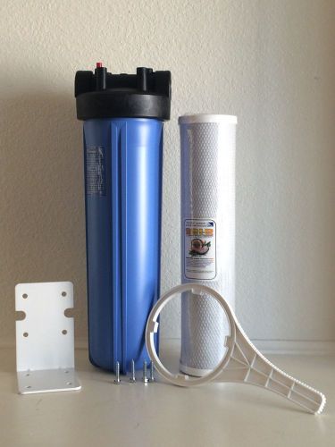 20&#034; Big Blue Water Filter Housing/Canister 1&#034; NPT w/ PR With Sediment Filter